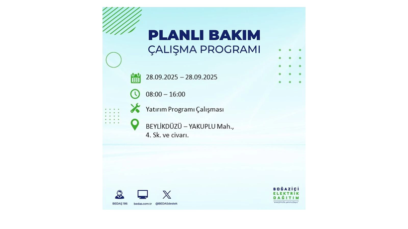 Uzun süreli elektrik kesintisi geliyor: 28 Eylül İstanbul elektrik kesintisi - Resim: 3