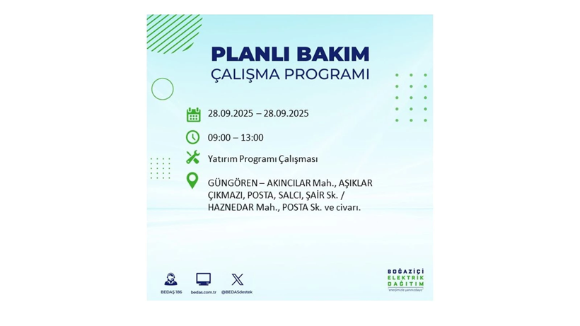 Uzun süreli elektrik kesintisi geliyor: 28 Eylül İstanbul elektrik kesintisi - Resim: 6