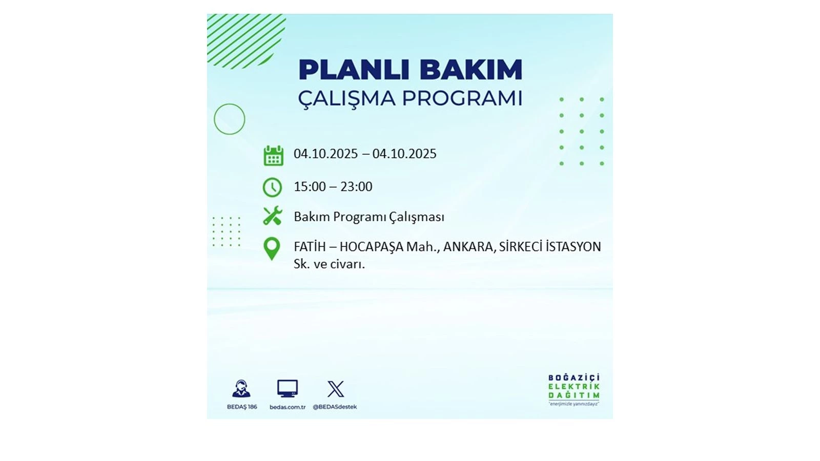 BEDAŞ saat vererek uyardı! İstanbul’da elektrik kesintisi! 4 Ekim elektrikler ne zaman gelecek? - Resim: 13