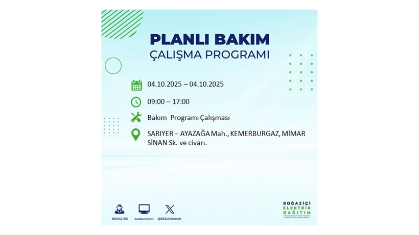 BEDAŞ saat vererek uyardı! İstanbul’da elektrik kesintisi! 4 Ekim elektrikler ne zaman gelecek? - Resim: 26