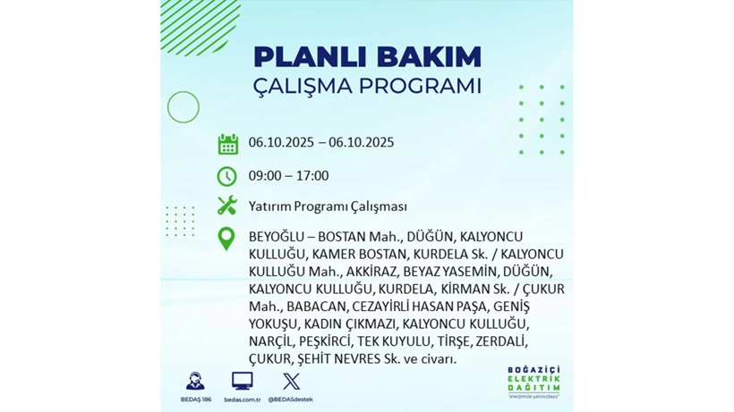BEDAŞ saat vererek uyardı! İstanbul’da elektrik kesintisi! 6 Ekim elektrikler ne zaman gelecek? - Resim: 27