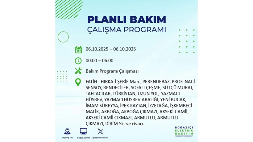BEDAŞ saat vererek uyardı! İstanbul’da elektrik kesintisi! 6 Ekim elektrikler ne zaman gelecek? - Resim: 40