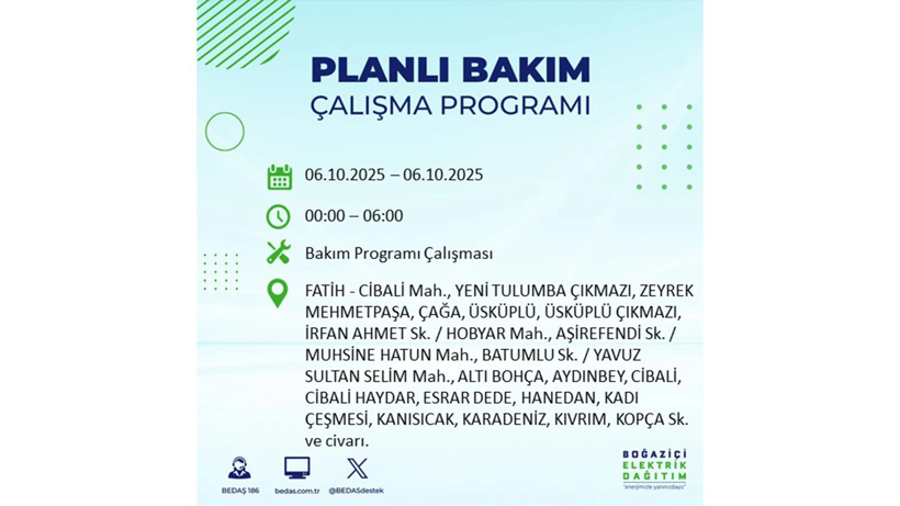 BEDAŞ saat vererek uyardı! İstanbul’da elektrik kesintisi! 6 Ekim elektrikler ne zaman gelecek? - Resim: 48