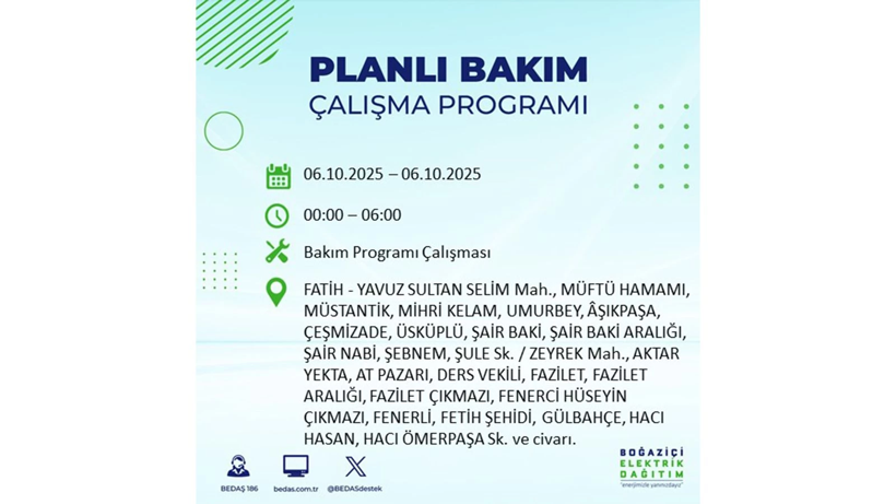 BEDAŞ saat vererek uyardı! İstanbul’da elektrik kesintisi! 6 Ekim elektrikler ne zaman gelecek? - Resim: 49