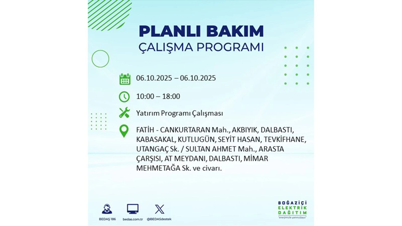 BEDAŞ saat vererek uyardı! İstanbul’da elektrik kesintisi! 6 Ekim elektrikler ne zaman gelecek? - Resim: 51