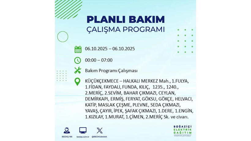 BEDAŞ saat vererek uyardı! İstanbul’da elektrik kesintisi! 6 Ekim elektrikler ne zaman gelecek? - Resim: 63