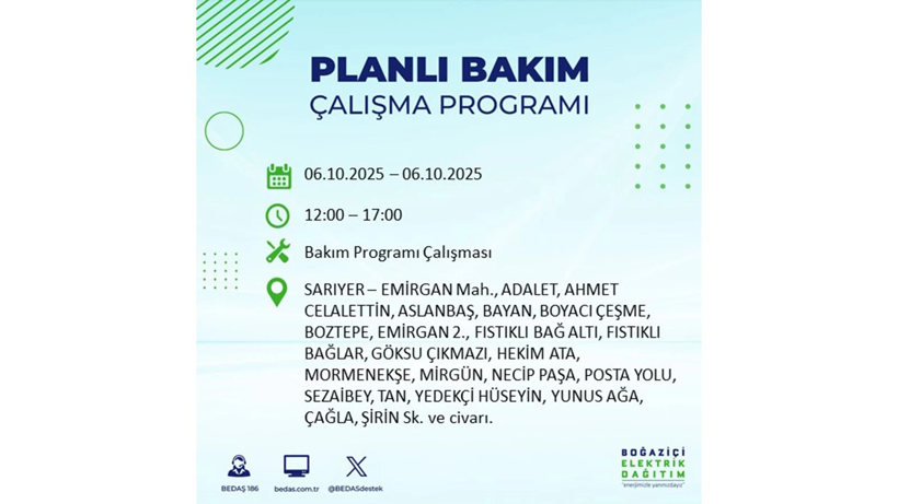 BEDAŞ saat vererek uyardı! İstanbul’da elektrik kesintisi! 6 Ekim elektrikler ne zaman gelecek? - Resim: 83