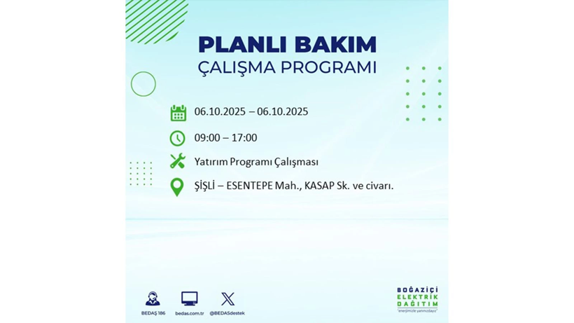 BEDAŞ saat vererek uyardı! İstanbul’da elektrik kesintisi! 6 Ekim elektrikler ne zaman gelecek? - Resim: 89