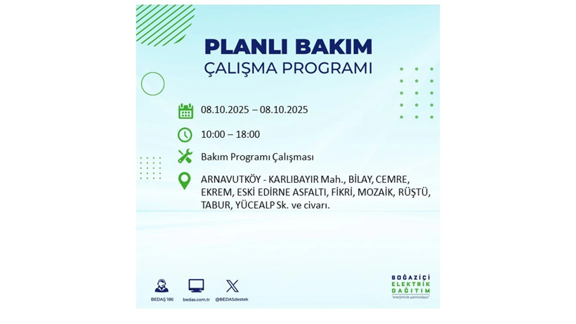 ⚠️ BEDAŞ saat vererek uyardı! İstanbul’da elektrikler ne zaman gelecek? 8 Ekim elektrik kesinti listesi - Resim: 1