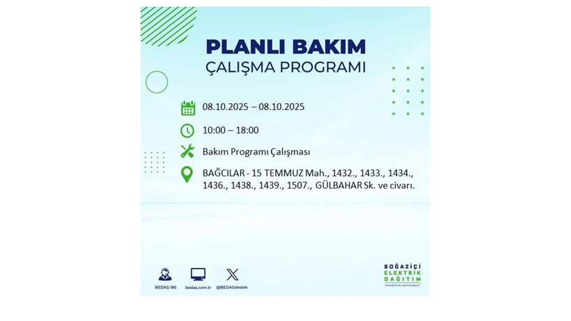 ⚠️ BEDAŞ saat vererek uyardı! İstanbul’da elektrikler ne zaman gelecek? 8 Ekim elektrik kesinti listesi - Resim: 12
