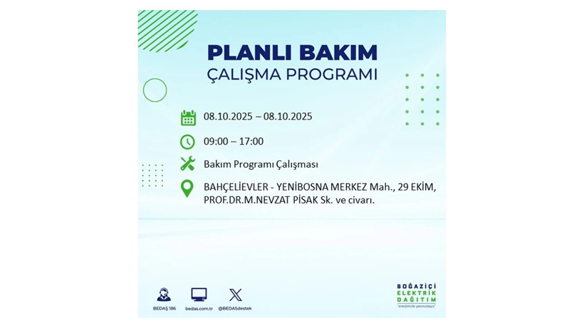 ⚠️ BEDAŞ saat vererek uyardı! İstanbul’da elektrikler ne zaman gelecek? 8 Ekim elektrik kesinti listesi - Resim: 14