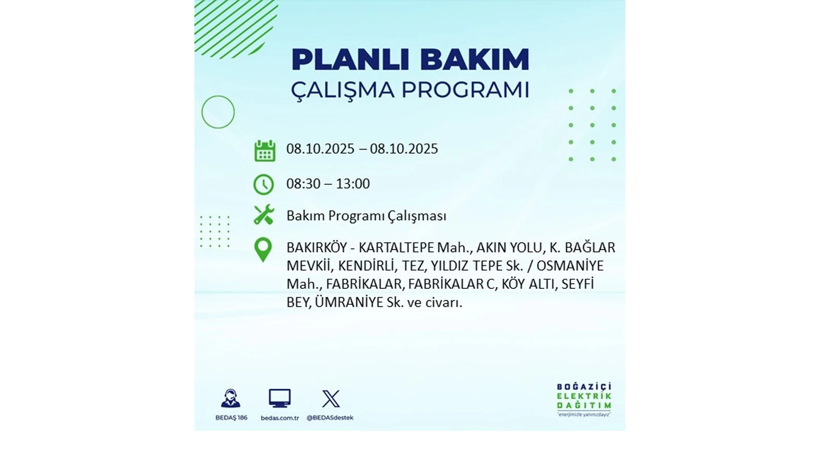 ⚠️ BEDAŞ saat vererek uyardı! İstanbul’da elektrikler ne zaman gelecek? 8 Ekim elektrik kesinti listesi - Resim: 15