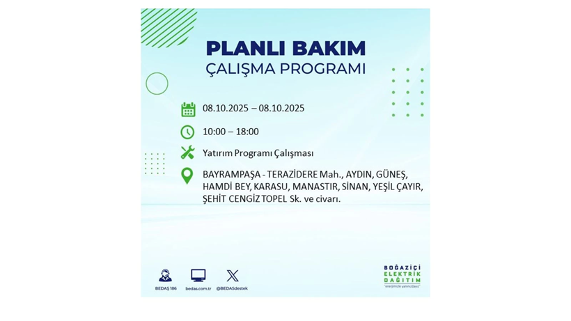 ⚠️ BEDAŞ saat vererek uyardı! İstanbul’da elektrikler ne zaman gelecek? 8 Ekim elektrik kesinti listesi - Resim: 19
