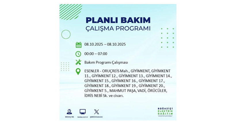 ⚠️ BEDAŞ saat vererek uyardı! İstanbul’da elektrikler ne zaman gelecek? 8 Ekim elektrik kesinti listesi - Resim: 32