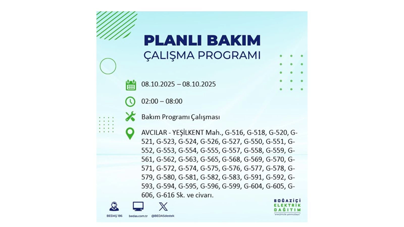 ⚠️ BEDAŞ saat vererek uyardı! İstanbul’da elektrikler ne zaman gelecek? 8 Ekim elektrik kesinti listesi - Resim: 4