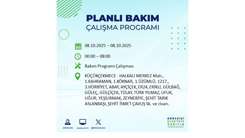 ⚠️ BEDAŞ saat vererek uyardı! İstanbul’da elektrikler ne zaman gelecek? 8 Ekim elektrik kesinti listesi - Resim: 48