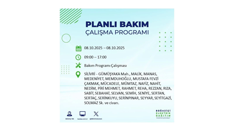 ⚠️ BEDAŞ saat vererek uyardı! İstanbul’da elektrikler ne zaman gelecek? 8 Ekim elektrik kesinti listesi - Resim: 56