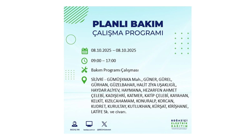 ⚠️ BEDAŞ saat vererek uyardı! İstanbul’da elektrikler ne zaman gelecek? 8 Ekim elektrik kesinti listesi - Resim: 57