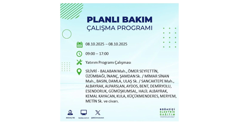⚠️ BEDAŞ saat vererek uyardı! İstanbul’da elektrikler ne zaman gelecek? 8 Ekim elektrik kesinti listesi - Resim: 60