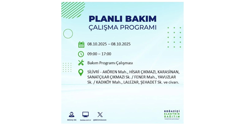⚠️ BEDAŞ saat vererek uyardı! İstanbul’da elektrikler ne zaman gelecek? 8 Ekim elektrik kesinti listesi - Resim: 63