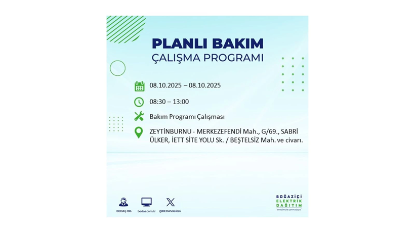 ⚠️ BEDAŞ saat vererek uyardı! İstanbul’da elektrikler ne zaman gelecek? 8 Ekim elektrik kesinti listesi - Resim: 69