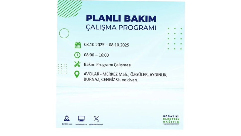 ⚠️ BEDAŞ saat vererek uyardı! İstanbul’da elektrikler ne zaman gelecek? 8 Ekim elektrik kesinti listesi - Resim: 8