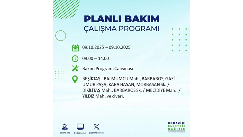 BEDAŞ saat vererek uyardı! İstanbul’da elektrik kesintisi! 9 Ekim elektrikler ne zaman gelecek? - Resim: 26