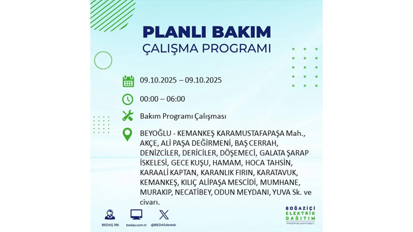 BEDAŞ saat vererek uyardı! İstanbul’da elektrik kesintisi! 9 Ekim elektrikler ne zaman gelecek? - Resim: 35