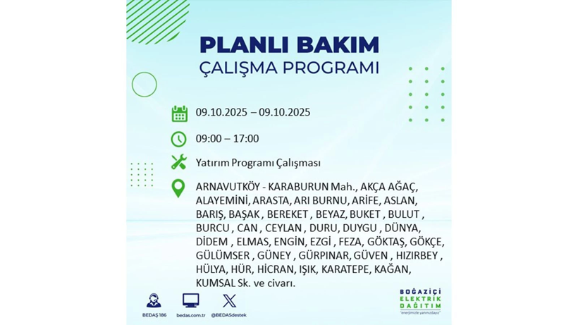 BEDAŞ saat vererek uyardı! İstanbul’da elektrik kesintisi! 9 Ekim elektrikler ne zaman gelecek? - Resim: 4