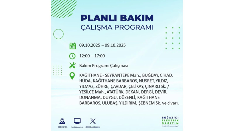 BEDAŞ saat vererek uyardı! İstanbul’da elektrik kesintisi! 9 Ekim elektrikler ne zaman gelecek? - Resim: 54