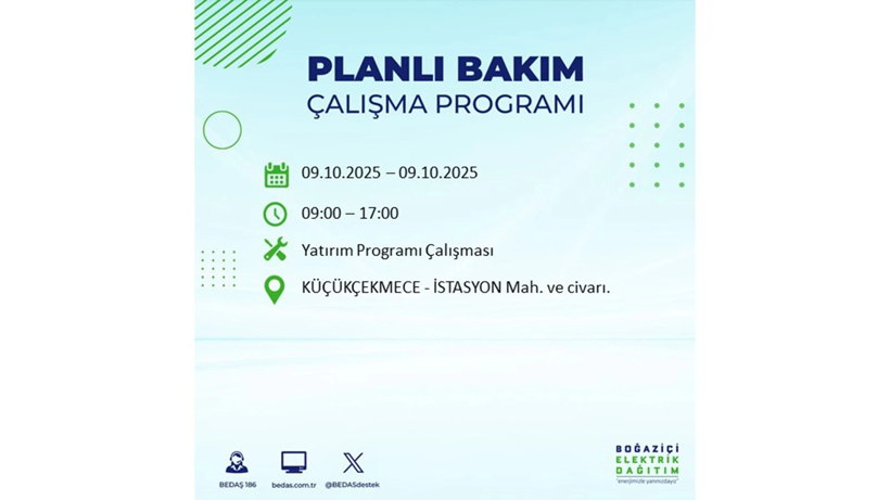 BEDAŞ saat vererek uyardı! İstanbul’da elektrik kesintisi! 9 Ekim elektrikler ne zaman gelecek? - Resim: 60