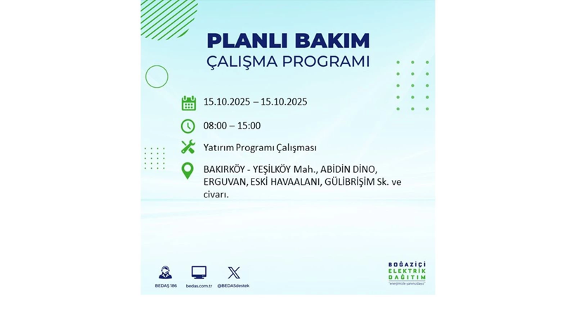 15 Ekim’de dikkat! İstanbul’da elektriklerin kesileceği ilçeler belli oldu - Resim: 18