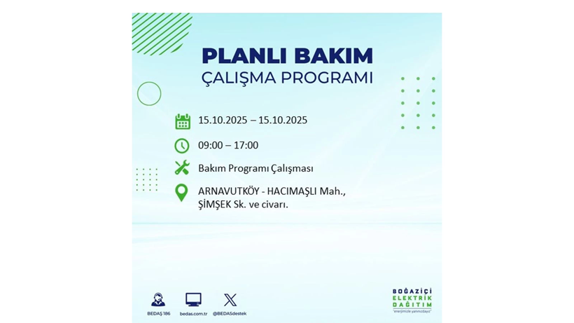 15 Ekim’de dikkat! İstanbul’da elektriklerin kesileceği ilçeler belli oldu - Resim: 3