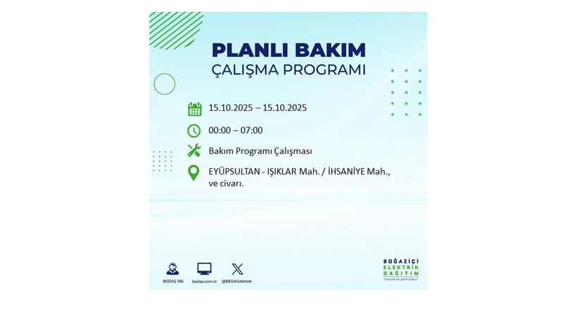 15 Ekim’de dikkat! İstanbul’da elektriklerin kesileceği ilçeler belli oldu - Resim: 44