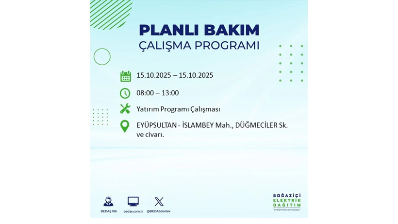 15 Ekim’de dikkat! İstanbul’da elektriklerin kesileceği ilçeler belli oldu - Resim: 47