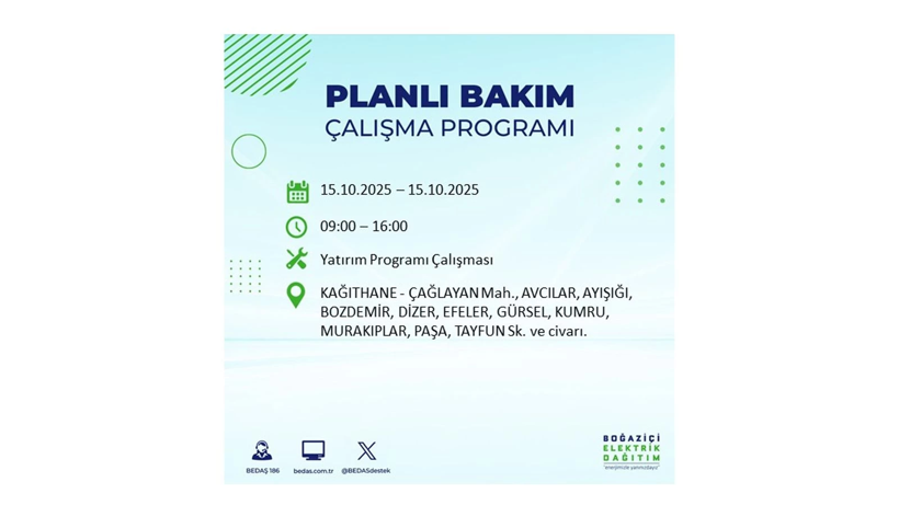 15 Ekim’de dikkat! İstanbul’da elektriklerin kesileceği ilçeler belli oldu - Resim: 58