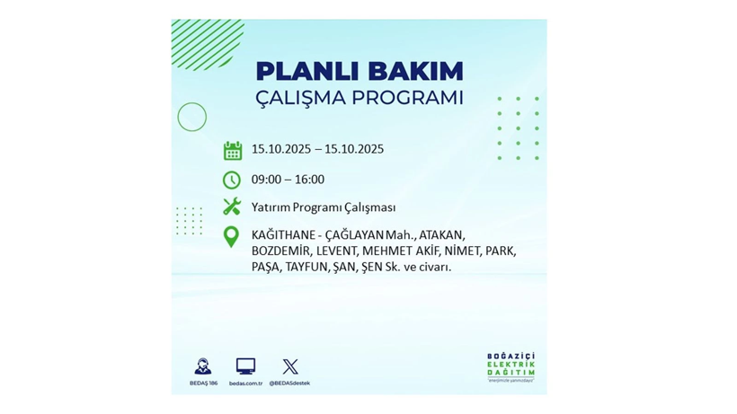 15 Ekim’de dikkat! İstanbul’da elektriklerin kesileceği ilçeler belli oldu - Resim: 59