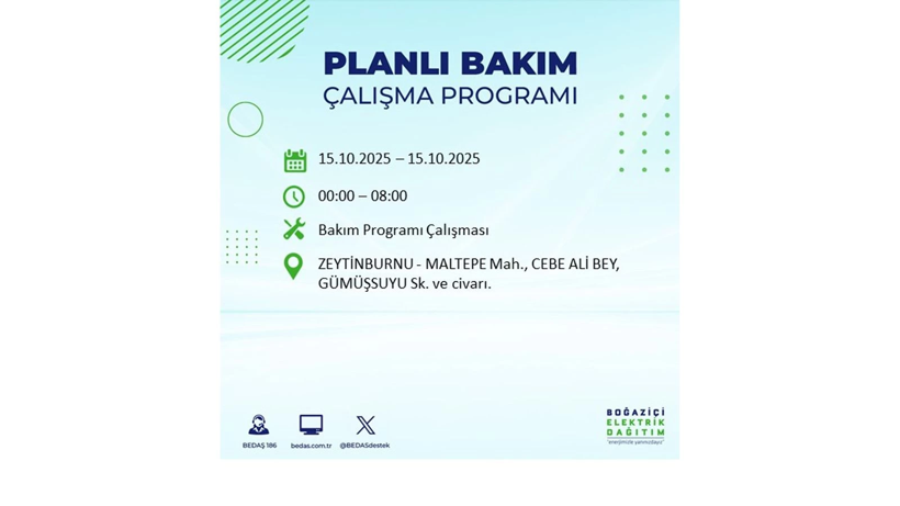 15 Ekim’de dikkat! İstanbul’da elektriklerin kesileceği ilçeler belli oldu - Resim: 75