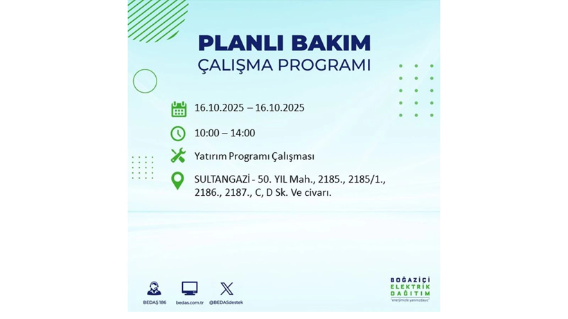BEDAŞ saat vererek uyardı! İstanbul’da elektrik kesintisi! 16 Ekim elektrikler ne zaman gelecek? - Resim: 101