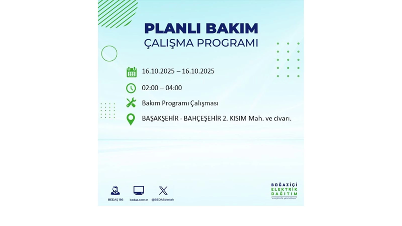 BEDAŞ saat vererek uyardı! İstanbul’da elektrik kesintisi! 16 Ekim elektrikler ne zaman gelecek? - Resim: 25