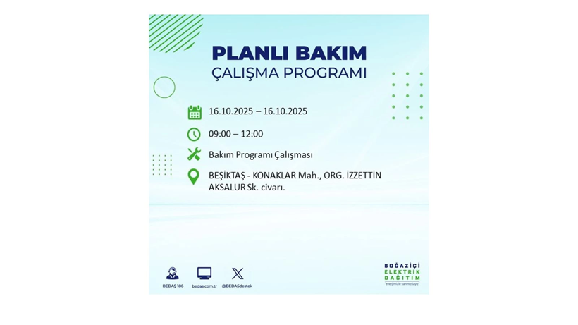 BEDAŞ saat vererek uyardı! İstanbul’da elektrik kesintisi! 16 Ekim elektrikler ne zaman gelecek? - Resim: 30