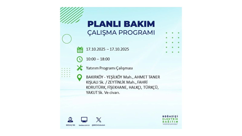 BEDAŞ o ilçeleri uyardı! İstanbul’da elektrik kesintisi! 17 Ekim elektrikler ne zaman gelecek? - Resim: 16