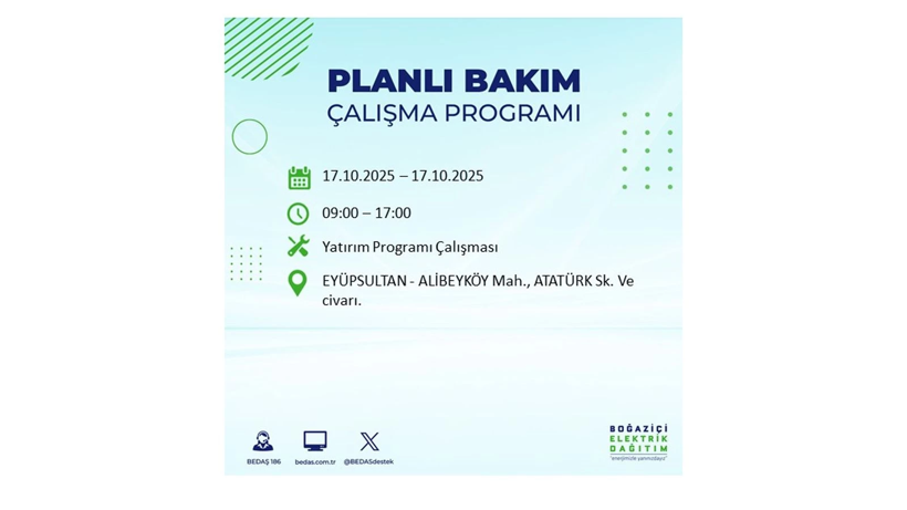 BEDAŞ o ilçeleri uyardı! İstanbul’da elektrik kesintisi! 17 Ekim elektrikler ne zaman gelecek? - Resim: 36