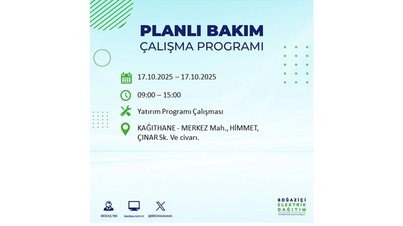 BEDAŞ o ilçeleri uyardı! İstanbul’da elektrik kesintisi! 17 Ekim elektrikler ne zaman gelecek? - Resim: 53