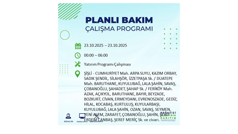 İstanbul’da elektrikler ne zaman gelecek? 23 Ekim kesinti listesi ilçelere göre açıklandı - Resim: 102