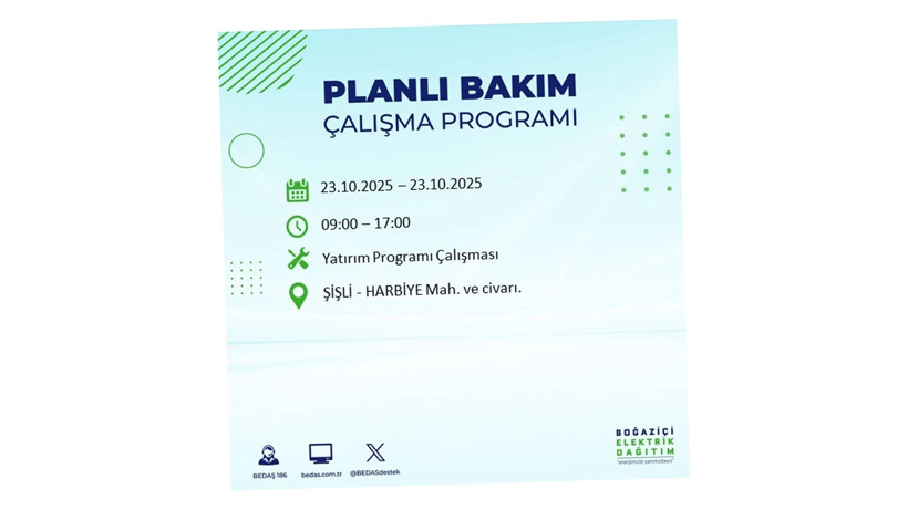 İstanbul’da elektrikler ne zaman gelecek? 23 Ekim kesinti listesi ilçelere göre açıklandı - Resim: 104