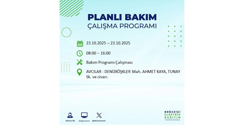 İstanbul’da elektrikler ne zaman gelecek? 23 Ekim kesinti listesi ilçelere göre açıklandı - Resim: 14