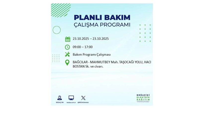 İstanbul’da elektrikler ne zaman gelecek? 23 Ekim kesinti listesi ilçelere göre açıklandı - Resim: 22