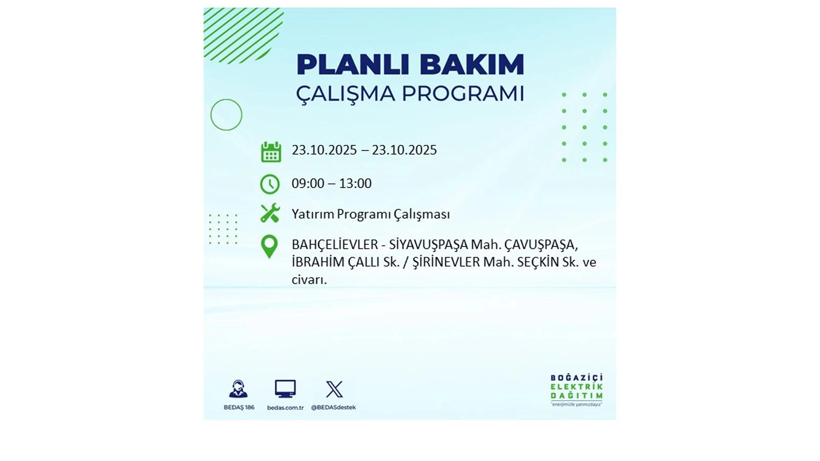 İstanbul’da elektrikler ne zaman gelecek? 23 Ekim kesinti listesi ilçelere göre açıklandı - Resim: 26