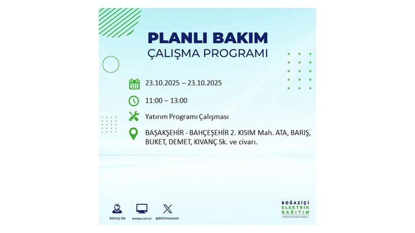 İstanbul’da elektrikler ne zaman gelecek? 23 Ekim kesinti listesi ilçelere göre açıklandı - Resim: 29